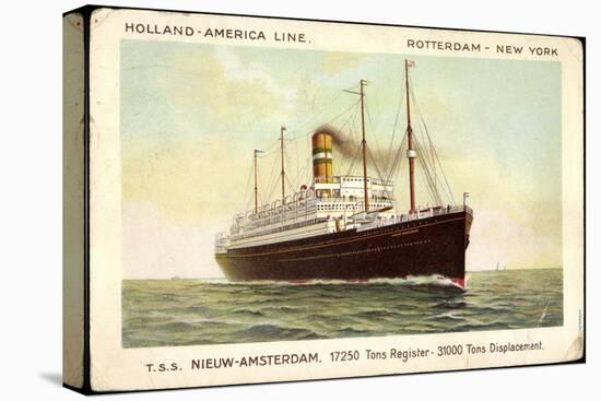 Holland America Line, T.S.S Nieuw Amsterdam, Steamer-null-Premier Image Canvas