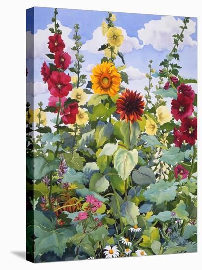 Hollyhocks and Sunflowers, 2005-Christopher Ryland-Premier Image Canvas