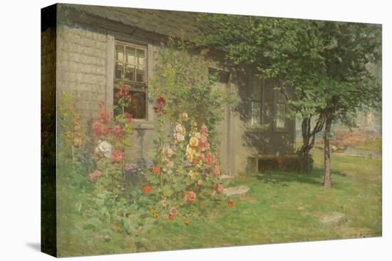 Hollyhocks, Nantucket, Mid- to Late-19th Century-John Joseph Enneking-Premier Image Canvas