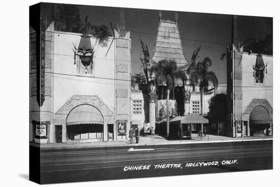 Hollywood, California Chinese Theatre View Photograph - Hollywood, CA-Lantern Press-Stretched Canvas
