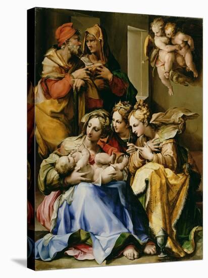 Holy Family with Saints Anne, Catherine of Alexandria, and Mary Magdalene, c.1560-9-Nosadella-Premier Image Canvas