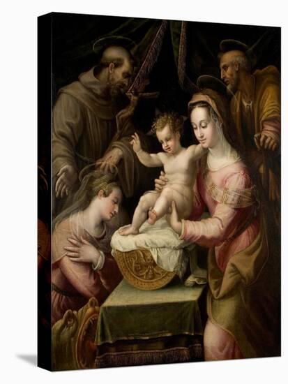 Holy Family with Saints Margaret and Francis, 1578-Lavinia Fontana-Premier Image Canvas