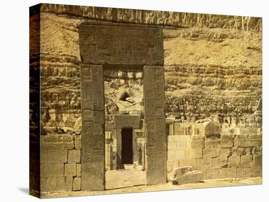 Holy of Holies in the Temple of El Bahri, Egypt-English Photographer-Premier Image Canvas