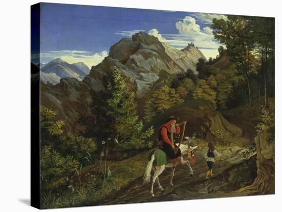 Home-Coming Harpist, 1825-Ludwig Richter-Premier Image Canvas