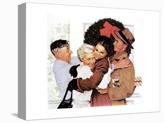 Home for Christmas-Norman Rockwell-Premier Image Canvas