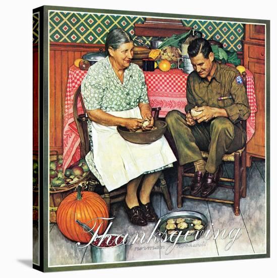 "Home for Thanksgiving", November 24,1945-Norman Rockwell-Premier Image Canvas