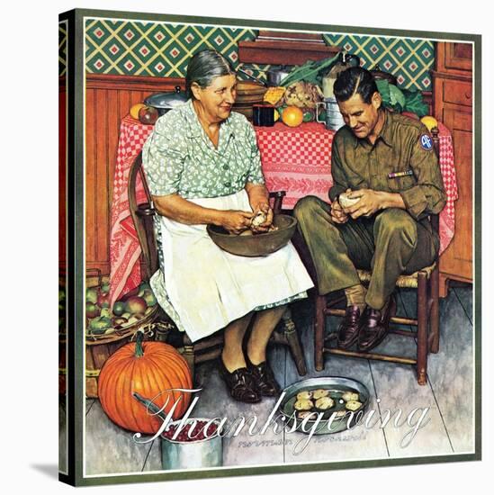 "Home for Thanksgiving", November 24,1945-Norman Rockwell-Premier Image Canvas