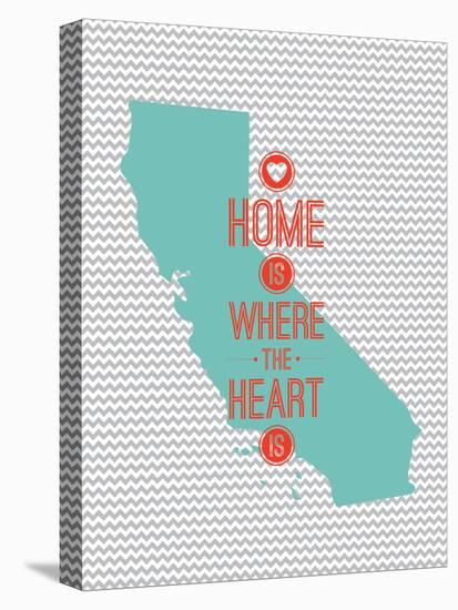 Home Is Where The Heart Is - California-null-Stretched Canvas