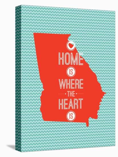 Home Is Where The Heart Is - Georgia-null-Stretched Canvas