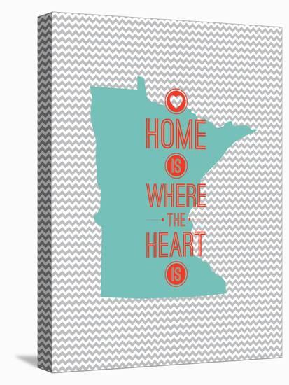 Home Is Where The Heart Is - Minnesota-null-Stretched Canvas