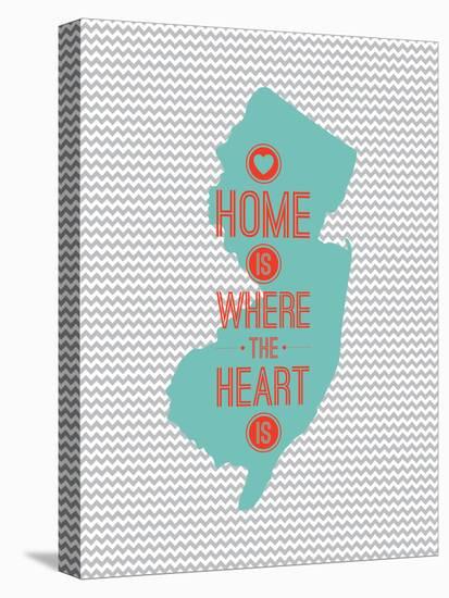 Home Is Where The Heart Is - New Jersey-null-Stretched Canvas