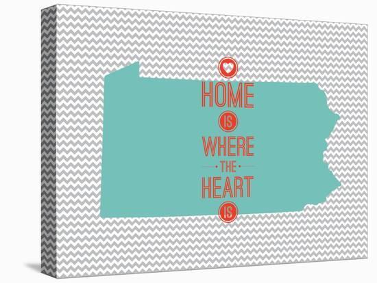 Home Is Where The Heart Is - Pennsylvania-null-Stretched Canvas