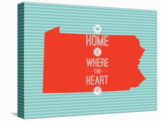 Home Is Where The Heart Is - Pennsylvania-null-Stretched Canvas