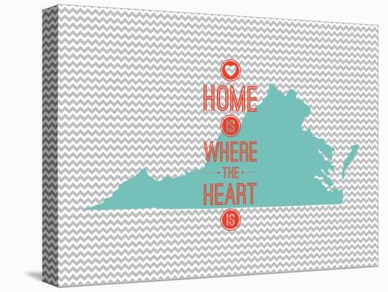 Home Is Where The Heart Is - Virginia-null-Stretched Canvas