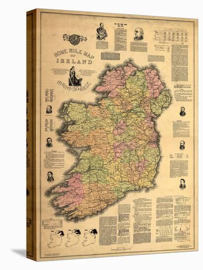 Home Rule Map of Ireland-Dan Sproul-Stretched Canvas