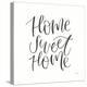 Home Sweet Home I BW-Jenaya Jackson-Stretched Canvas