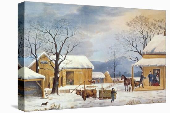 Home To Thanksgiving, 1867-Currier & Ives-Premier Image Canvas