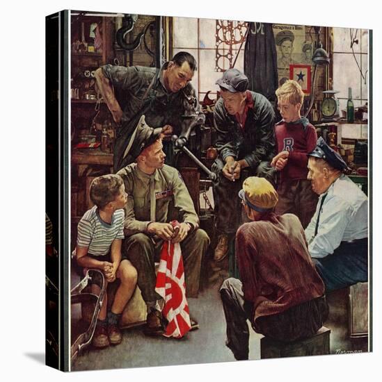"Homecoming Marine", October 13,1945-Norman Rockwell-Premier Image Canvas