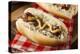 Homemade Bratwurst with Sauerkraut-bhofack22-Premier Image Canvas