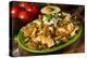 Homemade Unhealthy Nachos with Cheese and Vegetables-bhofack22-Premier Image Canvas