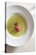 Honeydew Melon Gazpacho (Cucumber, Red Onion, Rice Wine Vinegar) With Prosciutto And Mint Leaves-Shea Evans-Stretched Canvas