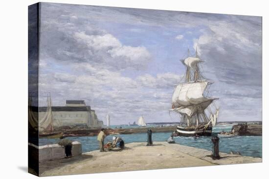 Honfleur, Le Port, c.1858-62-Eug?ne Boudin-Premier Image Canvas