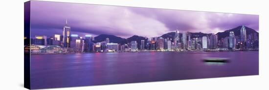 Hong Kong Central District's Skyline at Twilight-Reed Kaestner-Stretched Canvas