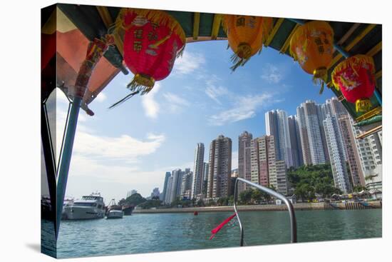 Hong Kong, China. Aberdeen from Boat in Water of Reclaimed Land with Skyscraper Condos-Bill Bachmann-Premier Image Canvas