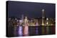 Hong Kong, China. Skyline Harbor with New Ferris Wheel and Reflections , Background-Bill Bachmann-Premier Image Canvas