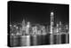 Hong Kong City Skyline at Night over Victoria Harbor with Clear Sky and Urban Skyscrapers.-Songquan Deng-Premier Image Canvas