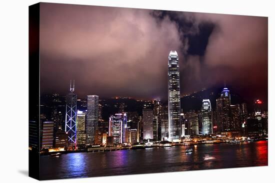 Hong Kong Harbor at Night from Kowloon Reflection-William Perry-Premier Image Canvas