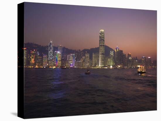 Hong Kong Island Skyline and Victoria Harbour at Dusk, Hong Kong, China-Amanda Hall-Premier Image Canvas