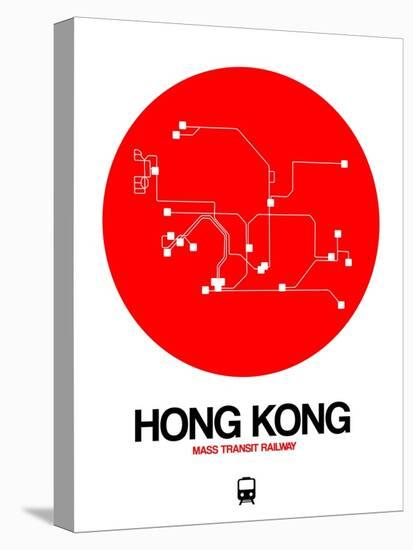 Hong Kong Red Subway Map-NaxArt-Stretched Canvas