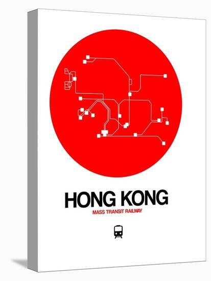 Hong Kong Red Subway Map-NaxArt-Stretched Canvas