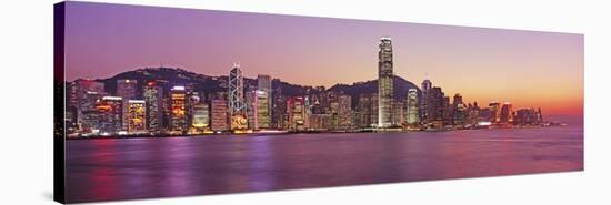 Hong Kong skyline at sunset-Murat Taner-Stretched Canvas