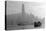 Hong Kong Skyline with Boats in Victoria Harbor in Black and White.-Songquan Deng-Premier Image Canvas