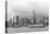 Hong Kong Skyline with Boats in Victoria Harbor in Black and White.-Songquan Deng-Premier Image Canvas