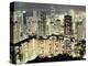 Hong Kong skyscrapers and apartment blocks at night-Martin Puddy-Premier Image Canvas