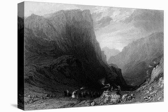 Honister Pass, Lake District-Thomas Allom-Stretched Canvas