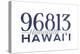 Honolulu, Hawaii - 96813 Zip Code (Blue)-Lantern Press-Stretched Canvas