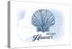 Honolulu, Hawaii - Scallop Shell - Blue - Coastal Icon-Lantern Press-Stretched Canvas