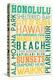 Honolulu, Hawaii - Typography-Lantern Press-Stretched Canvas