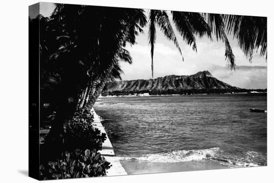 Honolulu, Hawaii - View of Diamond Head Photograph-Lantern Press-Stretched Canvas