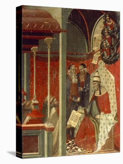 Honorius III Approving Carmelite Rule, Detail from Predella of Altarpiece for the Carmine-Pietro Lorenzetti-Premier Image Canvas