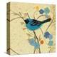 Hooded Oriole Blue-null-Stretched Canvas