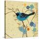 Hooded Oriole Blue-null-Stretched Canvas