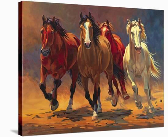 Hoofbeats and Heartbeats-Nancy Davidson-Stretched Canvas