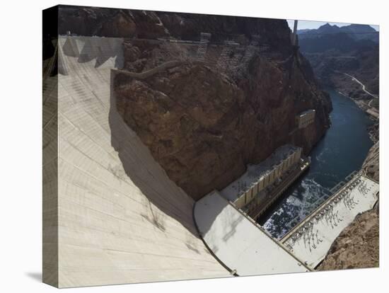 Hoover Dam on the Colorado River Forming the Border Between Arizona and Nevada, USA-Robert Harding-Premier Image Canvas