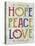 Hope Peace Love-Erin Clark-Premier Image Canvas