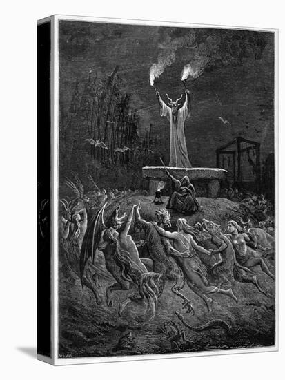 Horned Devil Presides Over the Sabbat-Emile Bayard-Premier Image Canvas